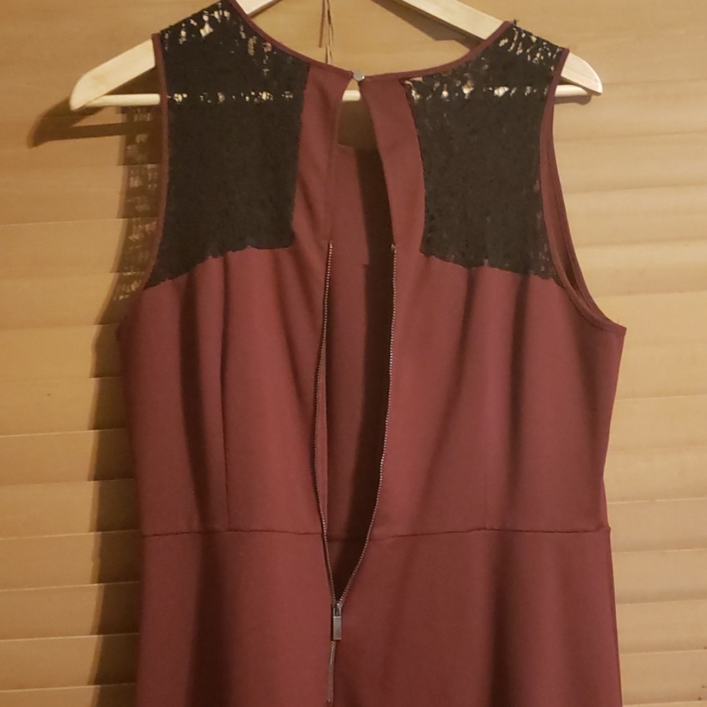 Burgundy Sleeveless Dress
